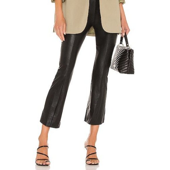 Amanda Uprichard for Shopbop faux black leather pants size large - Picture 1 of 12